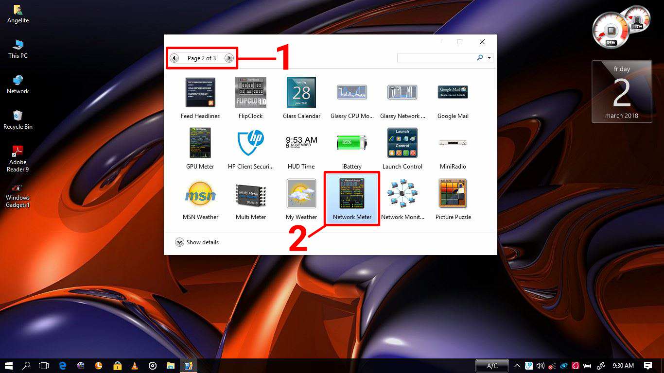 Windows 10 Network Monitor Gadget